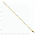 thumbnail image 3 of 14k Yellow and White Gold Two-Tone Fancy Mirror Bead Bracelet Length 7.5 Inch, 3 of 3