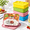 Bright Colors 2, variant on 4-Pack Silicone Bento Box Classic Colors Reusable Lunch Container