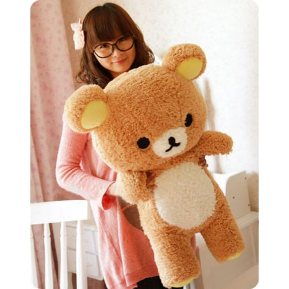 55cm Kawaii Giant Rilakkuma Relax Bear Cute 55cm Soft Pillow Plush Toy Doll Great Gifts for Kids Boys Girls Home Decor