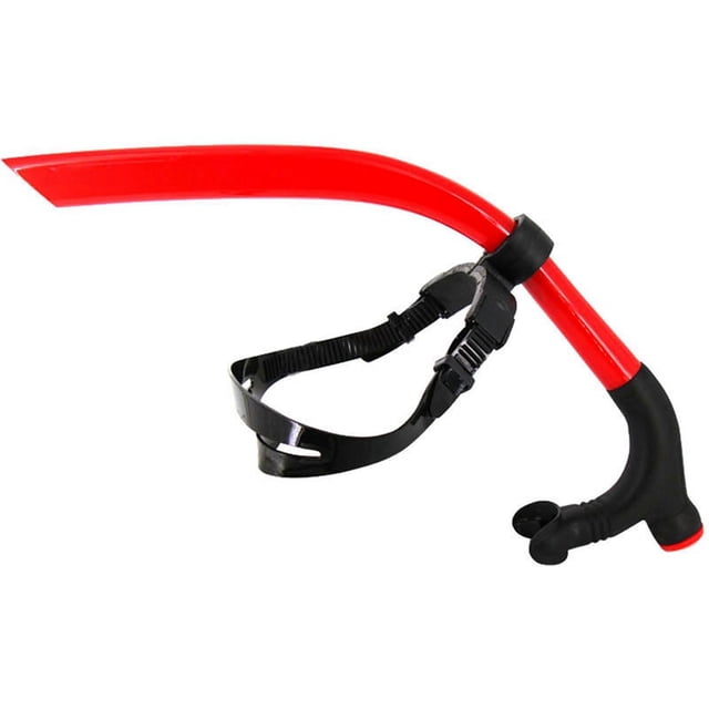 2X Tube de Respiration avant en Silicone pour la Natation, Entraînement de Plongée pour Adultes, Équipement de Plongée en Apnée, Rouge