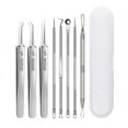 thumbnail image 2 of 8Pcs Ultra Fine No 5 Cell Pimples Black Head Clip Tweezers Beauty Salon Special Scraping Closing Artifact Acne Needle Tool Set, 2 of 4