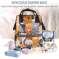 thumbnail image 5 of Xecao Cute Cat Paw print Large Capacity Nappy Bag is a multi-functional waterproof travel backpack, perfect as a nursing bag or mummy backpack for women, 5 of 6