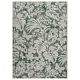 Botanical Floral Leaf Printed Accent Carpet,Non-Slip Backing,Stain ...