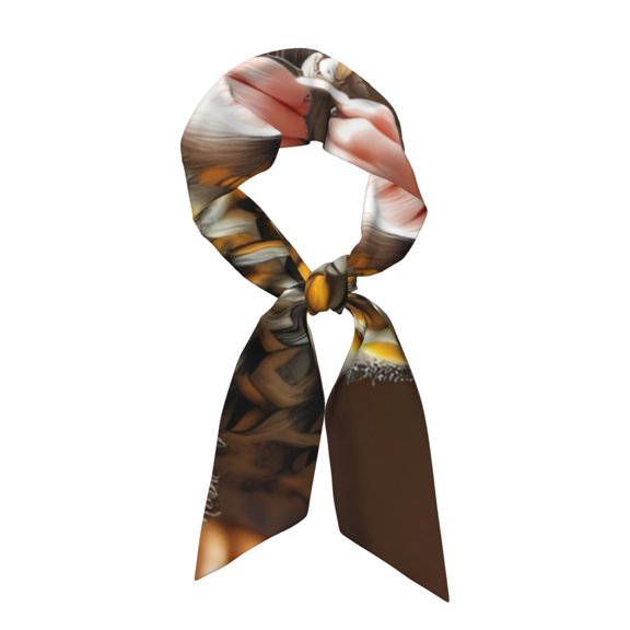 Sikiie Modern Floral Guinea Pig Neck Scarf Printed Scarves Head for Women'S Fashion Satin Scarfs For Bag Hair for Dating, Travel
