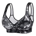 thumbnail image 2 of KHONTS Women's Front Closure Color Blocking Push up Bras Wireless Soft Breathable Plus Size Bra Plunge Supportive Lift up Bralettes Black 85B, 2 of 7