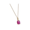 thumbnail image 3 of Rachel Koen Diamond Pink Rhodolite Pendant Necklace 18K Yellow Gold 16 Inches, 3 of 5