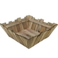 thumbnail image 3 of Napa Home & Garden Set of 2 Square Rustic Wooden Baskets with Rectangular Pickets 16" - Brown, 3 of 3