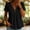 *Black, variant on ClodeEU Women's V Neck Short Sleeve Peplum Top, Casual Loose Fit Flowy Summer Blouse Black,Women's Plus L