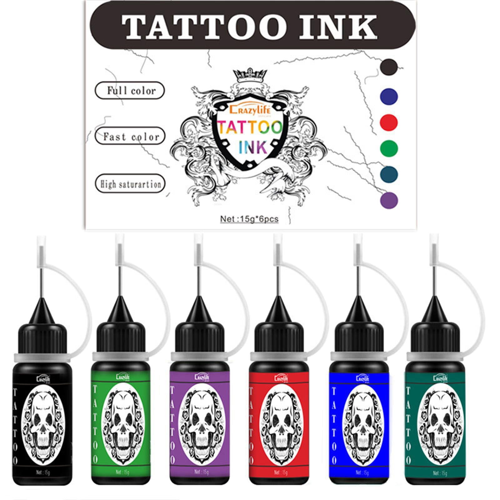 YKLWNN Temporary Tattoo Kit, Semi Permanent Tattoo Ink Freehand Gel, 63 Pcs  Temp Tattoo Stencils DIY Fake Freckles Face Body Art Paint Fake Tattoos for  Women Kids Men Body Markers - 6