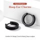 thumbnail image 5 of Pendientes de aro pequeño Huggie Silvora de plata esterlina para hombres y mujeres 10mm, 5 of 8
