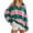 Pink, variant on EINCcm Women’s Oversized Striped Polo Sweatshirt Long Sleeve V Neck Lapel Collared Polo Shirts 2024 Fall Pullover Tops