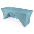 thumbnail image 1 of LA Linen LA Linen Rectangular Open Back Spandex Tablecloth, 72 by 30 by 30-Inch, Blue Light, 1 of 2