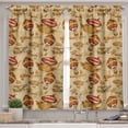thumbnail image 2 of Ambesonne Vintage Airplane Valance & Curtain, Aviation Style, 55"x45", Pale Brown Red Yellow, 2 of 6