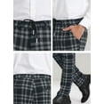 thumbnail image 6 of INSPIRE CHIC Men's Plaid Pants Casual Slim Fit Flat Front Check Dress Trousers 30 Bright Black, 6 of 7