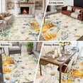 thumbnail image 5 of Rectangle Area Rugs 5 x 7 Ft, Daisy Spring Floral Non-Slip Residential Carpet, Farmhouse Botanical Green Leaves Vintage Art Indoor Crawling Mats Runner Rugs for Living Room/Dining Room/Bedroom, 5 of 8