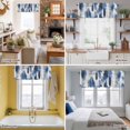 thumbnail image 5 of Watercolors Blue White Window Valance for Kitchen, Abstract Painting Rod Pocket Short Curtain for Small Windows, Light Filtering Decorative Valance, 54 x 18 Inch, 1 Panel, 5 of 9