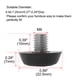 thumbnail image 2 of Uxcell 10Pcs M8 x 10 x 22.5mm Pies Niveladores Ajustables para Protección de Piso para Patas de Silla, 2 of 7