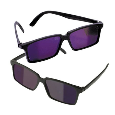 Two Pack Black Secret Rear View Spy Glasses Mirror Sunglasses