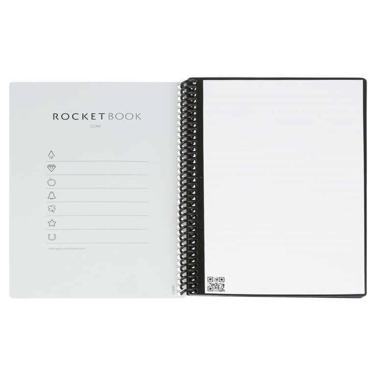 Core Smart Spiral Reusable Notebook Lined 36 Pages 6x8.8