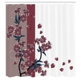 thumbnail image 2 of Ambesonne Japanese Shower Curtain, Romantic Sakura Blooms Art, 69"Wx70"L, Pale Maroon, 2 of 4