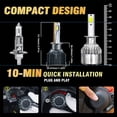thumbnail image 4 of Luces LED Speravity 2 piezas Bombillas de coche 6000K 8000LM tubos de cobre dobles 110W, 4 of 6