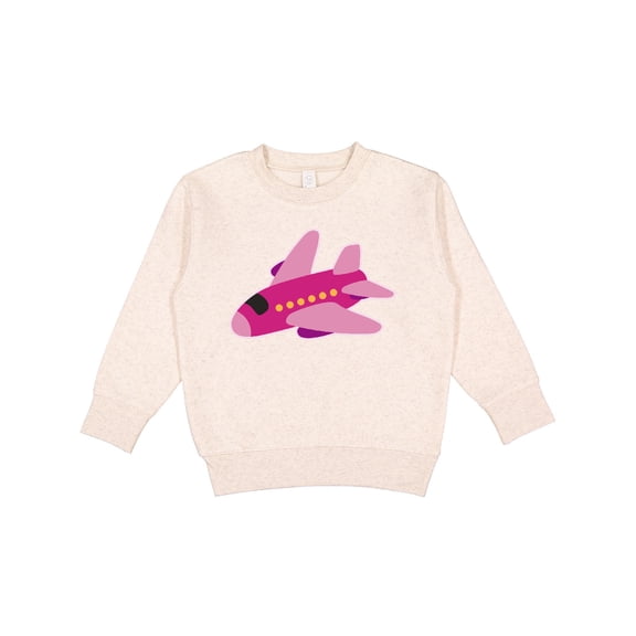 Inktastic Girls Pink Airplane Pilot Toddler Sweatshirt