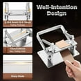 thumbnail image 3 of Manual Leather Splitter, Leather Skiving Tools, Stainless Steel Hand Leather Skiving Machine with Clamp, Adjustable Peeling Thickness (0.5-5mm)/Rollers Guide for Thin Leather Products$$Art & Craft, 3 of 8
