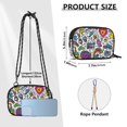 thumbnail image 4 of FORMRS Mini Crossbody Bag for Women Adjustable Rope Shoulder Casual Phone Purse, White Doodle Pattern, 4 of 7