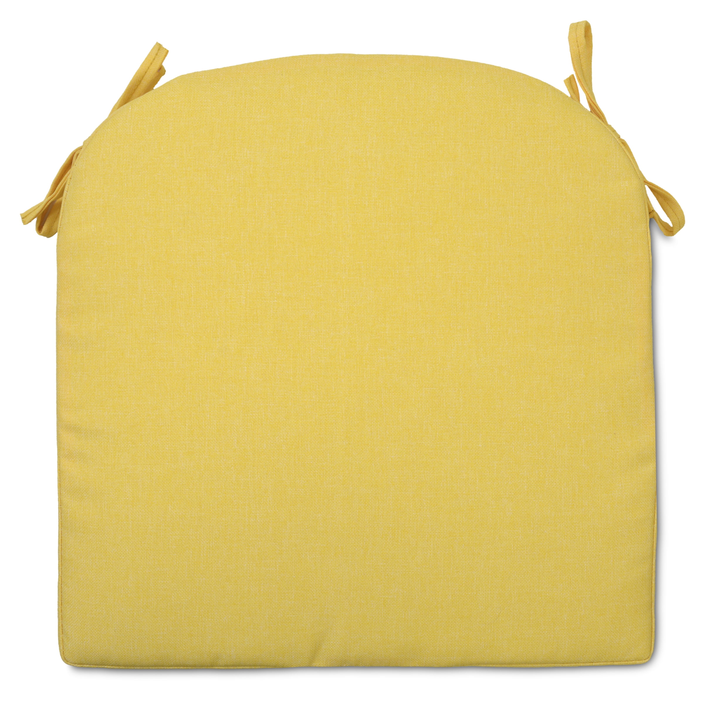 Decor Therapy Outdoor Patio Yellow Round Back Seat Cushion 17.25 In. x