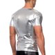 thumbnail image 3 of Camiseta de manga corta y camiseta interior de poliéster para hombre, de verano, brillante, ajustada, a la moda, moldeadora, estilo discoteca., 3 of 5
