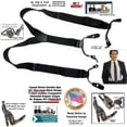 thumbnail image 4 of Hold-Up Suspender Company Jacquard Series JS Black Suspenders for Men in the Double-Up style with the USA patented No-Slip clips, 4 of 4