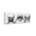 thumbnail image 3 of Stupell Industries Speak See Hear No Evil Skulls Graphic Art Gallery Wrapped Canvas Print Wall Art, Design by Lil' Rue, 3 of 7