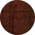 thumbnail image 1 of Ahgly Company Indoor Round Abstract Orange Modern Area Rugs, 4' Round, 1 of 4
