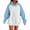 Sky Blue, variant on Essentials Hoodie for Women Patchwork Long Sleeve Warm with Pocket Athletic Hooded Pullover Sweatshirt
