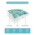 thumbnail image 5 of Teal Geometric Twin Size Down Alternative Comforter, Lightweight Comforter Quilt Bedding Set with Pillow Shams Modern Morocco Abstract Art All Seasons Bed Comforter Duvet Insert 68"x86", 5 of 7