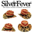 thumbnail image 6 of Silver Fever Fashionable Woven Straw Cowboy Hat with Cut-Outs and Beads American Colors Teastained, 6 of 7