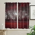 thumbnail image 4 of Red Trees Starry Sky Forest Curtain For Living Room Kids Bedroom Kitchen Window Curtains Home Interior Drapes, 4 of 7