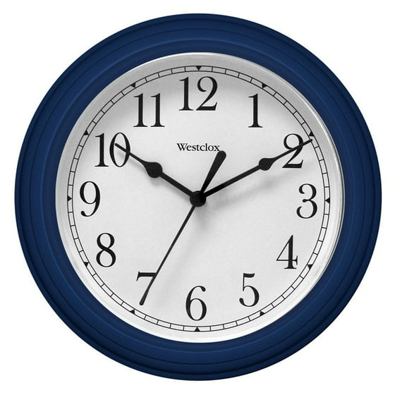 Westclox 46985 Simplicity 9 Inch Round Wall Clock Blue