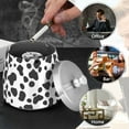 thumbnail image 4 of Yayeee Ashtray with Lid for Cigarette Smokeless Stainless Steel Home Ash Holder, Cow Spots, 4 of 7