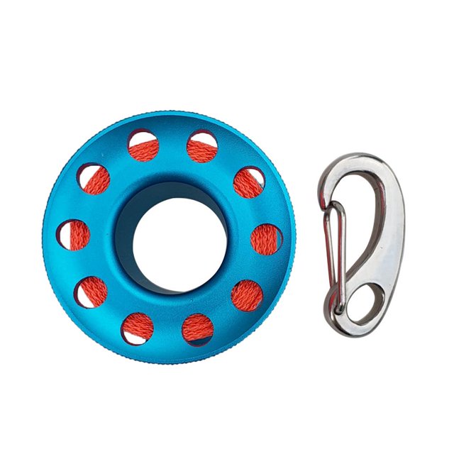 tamizeot 10m Alloy Cave Scuba Tech Diving Finger Reel Guide Spool Line Dive Blue