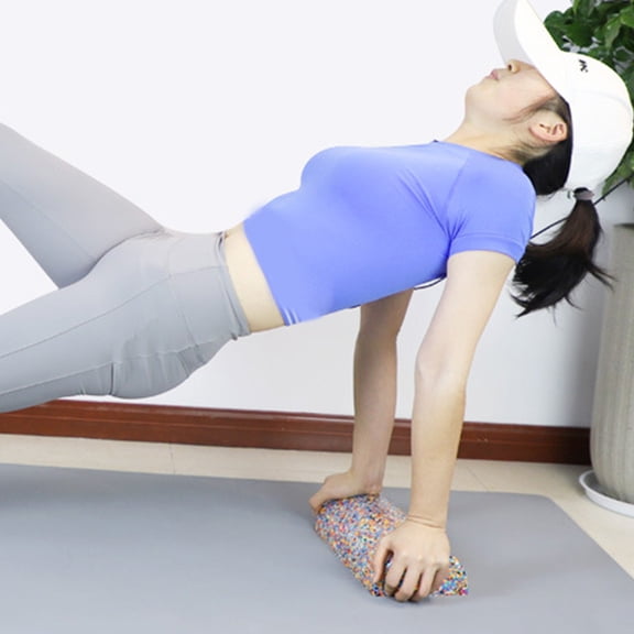 OUNONA Half Foam Roller for Back Muscle Massage and Balance Improvement Multicolor Design