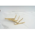 thumbnail image 2 of Marble Coaster, White Marble Square Coaster with Gold Edge, Set of 4, Handmade Hammered Texture Edge, 4-inch, 2 of 8