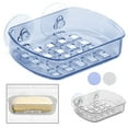thumbnail image 3 of 2 Suction Cup Soap Dish Draining Holder Bar Saver Tray Bathroom Shower Rack Case, 3 of 6
