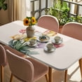thumbnail image 3 of Colorful Tulips Floral Table Cloths for 5 Foot Rectangle Tables, Modern Art Watercolor Pastoral Patio Waterproof Elastic Fitted Tablecloths, Washable Rectangular Table Cover for Camping, 3 of 8