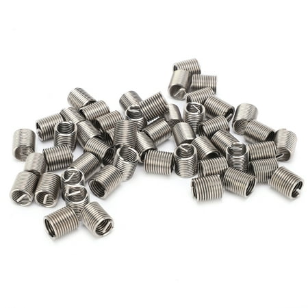 

LAFGUR Sleeve Bushing Screw SUS304 Wire Thread Insert 50Pcs For Molds For Aviation For Mechanical Equipment For Lamps For Automobiles For Manufacturing Fields