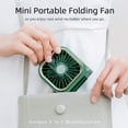 thumbnail image 2 of Mini ventilador colgante portátil recargable de 3000 mAh con 3 velocidades, potente mini ventilador para exteriores, pequeño ventilador de escritorio para viajes, oficina, escuela (azul) brillar Hogar, 2 of 5