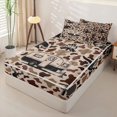 thumbnail image 2 of catabedysis Camo Camping Zipper Twin Comforter Sets with Fitted Sheet and 2 Pillowcases,Wildlife Camper Pattern Zipper Bedding Set For Boys,Brown Beige,Light Gray Reversible,4-Piece, 2 of 7