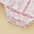 thumbnail image 7 of Okbabeha Baby Girl Easter Day Outfit Newborn Romper Dress Cartoon Rabbit Print Design Sleeveless Ruffle Hem Cute Dress/Jumpsuit Headband 2pcs, 7 of 7