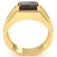 thumbnail image 5 of Men's Garnet Diamond Channel Ring In Solid 14k Yellow Gold, 5 of 6