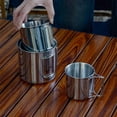 thumbnail image 4 of Camping Culinary Stainless Steel Food Grade Mug for Outdoor Use with Lid and Foldable Handle Ideal for Hiking and Picnics, 4 of 7